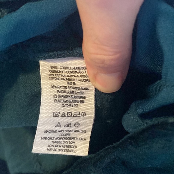 😎Free People deep teal velvet pant - Picture 6 of 13